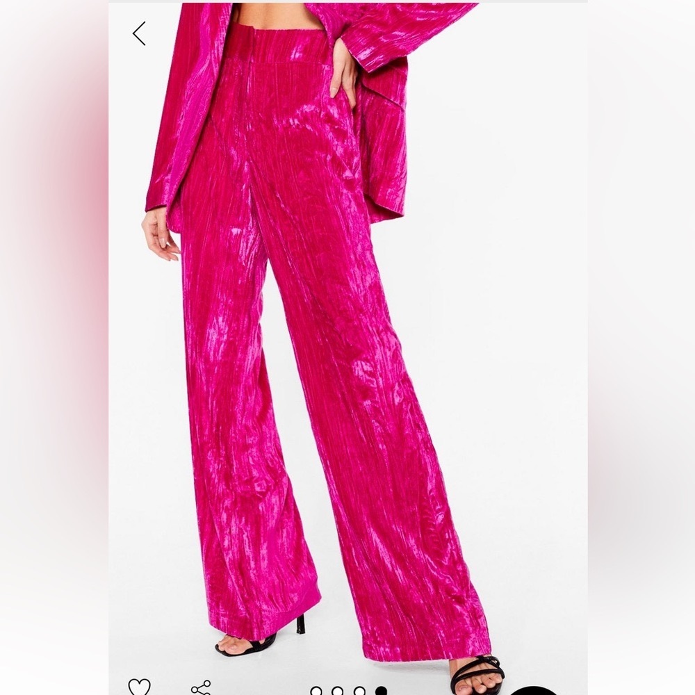 Nasty Gal Velvet Wide Leg Pants (NWT)